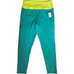 GapFit Athletic Breathable Wicking PowerMove High Rise Ankle Legging Sz L NWT
